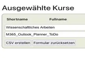 CSV Kursliste